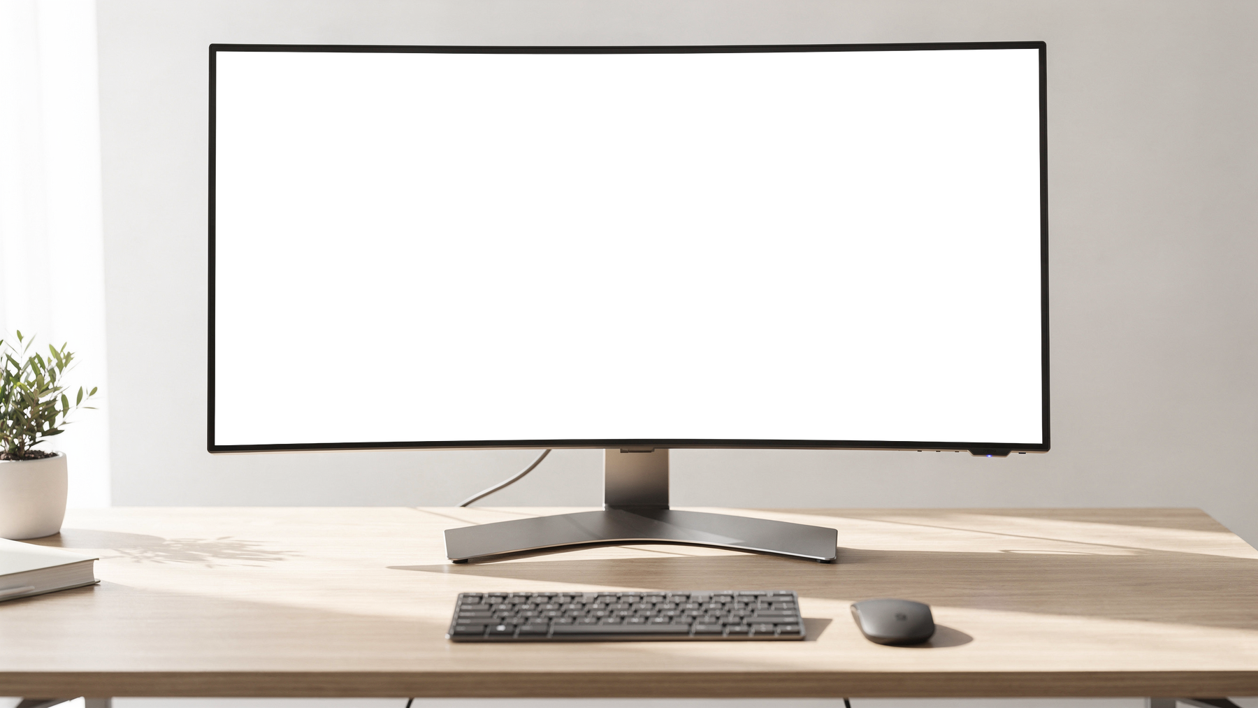 No P Ultra Wide Premium Desktop Mockup | High-Res PNG Mockup | bulkmockup | Commercial Licence | MockupBulk