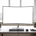 Desktop Mockup — No P Ultra Wide Premium — High-Res PNG Mockup | bulkmockup | Commercial Licence | MockupBulk