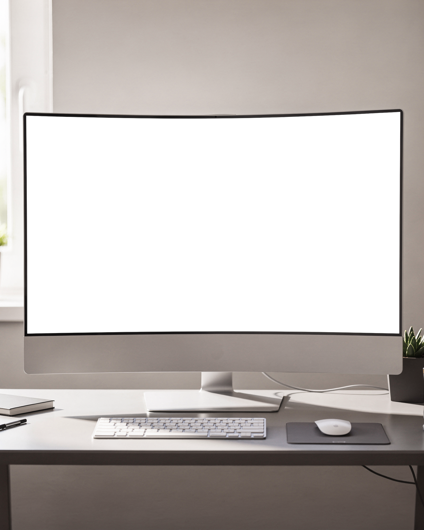 Desktop, No P Ultra Wide Premium | bulkmockup Transparent Mockup | PNG Download | Commercial Use | MockupBulk