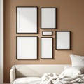 White Bedroom Premium Interior Mockup — Plain Square Frame Mixed Aspect — Perspective View — #04153 | MockupBulk
