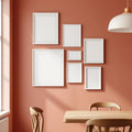 Dining Room Styled Room Mockup — Plain Square Frame Mixed Aspect — Perspective View — #04195 | MockupBulk