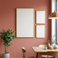 Dining Room Styled Room Mockup — Plain Square Frame Mixed Aspect — Perspective View — #04198 | MockupBulk