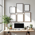 Home Office Professional Frame Mockup — Plain Square Frame Mixed Aspect — Perspective View — #04185 | MockupBulk