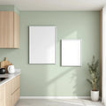 Modern Kitchen Frame Display Mockup — Plain Square Frame Mixed Aspect — Perspective View — #04219 | MockupBulk