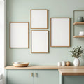 Modern Kitchen Editorial Room Mockup — Plain Square Frame Mixed Aspect — Perspective View — #04220 | MockupBulk
