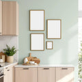 Modern Kitchen Professional Frame Mockup — Plain Square Frame Mixed Aspect — Perspective View — #04222 | MockupBulk