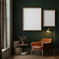 Reading Nook Frame Display Mockup — Plain Square Frame Mixed Aspect — Perspective View — #04200 | MockupBulk