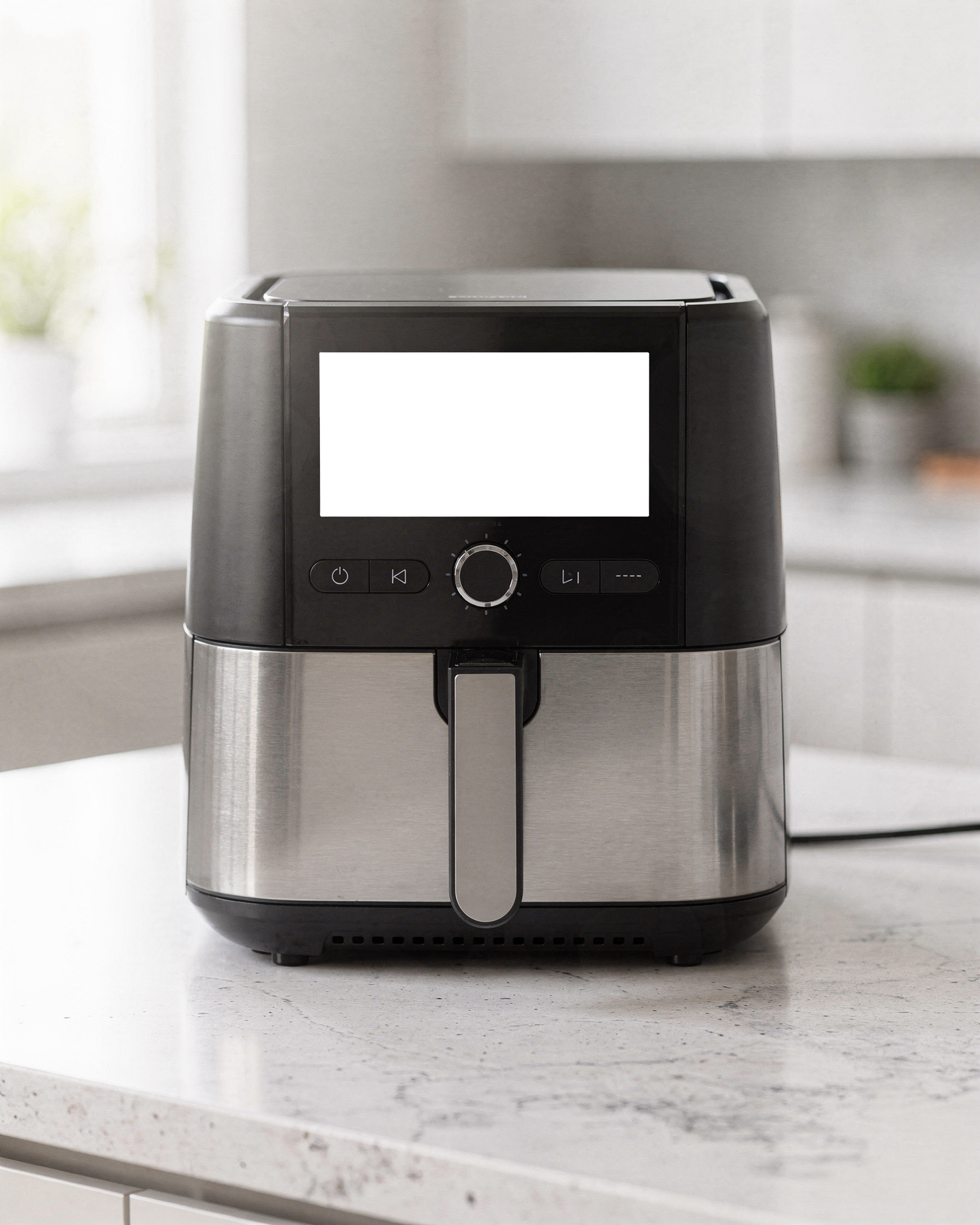 Appliance Air Fryer Counter Kitchen Appliance Mockup | High-Res PNG Mockup | bulkmockup | Commercial Licence | MockupBulk