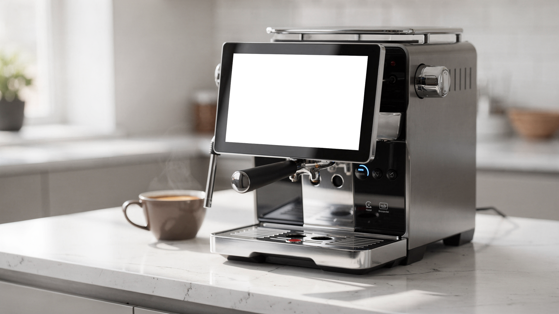 Appliance Coffee Machine Counter Kitchen Appliance Mockup | bulkmockup PNG Template | Transparent Display | Commercial Use | MockupBulk