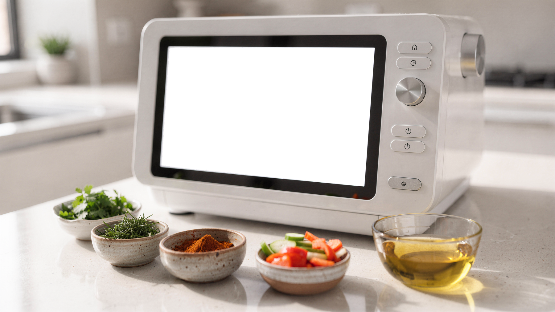 Appliance Cooking Machine Overhead Angle Kitchen Appliance Mockup | Instant PNG Download | Transparent Screen | Commercial Use | MockupBulk