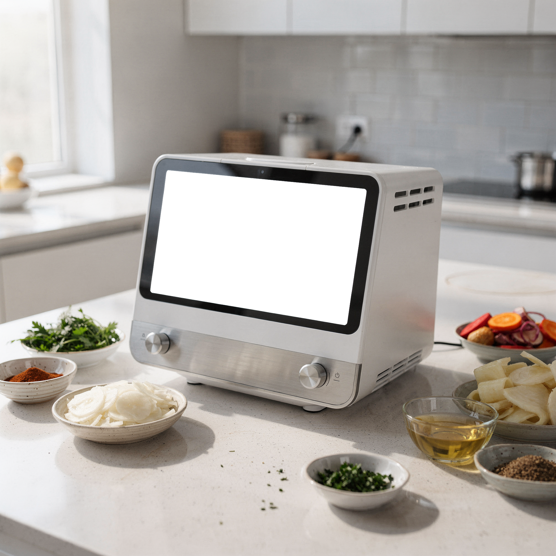 Appliance Cooking Machine Overhead Angle Kitchen Appliance Mockup | High-Resolution Transparent PNG | bulkmockup | Commercial Use | MockupBulk