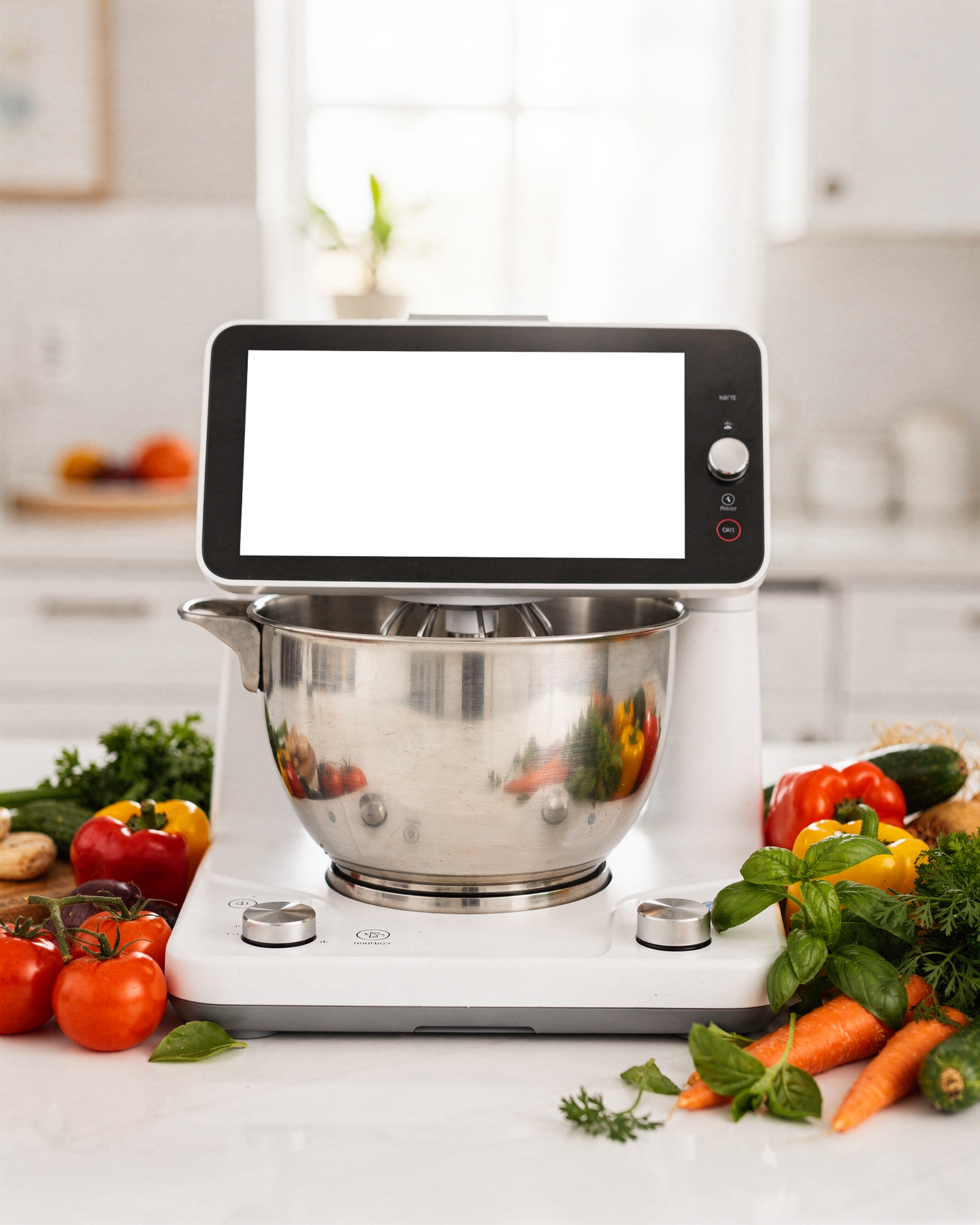 Kitchen Appliance, Appliance Cooking Machine White Counter | Screen Mockup PNG | bulkmockup Download | For UI/UX Designers | MockupBulk