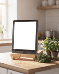 Kitchen Appliance Mockup | Appliance Digital Cookbook Wood | High-Res PNG with Transparent Screen | Commercial Use | bulkmockup | MockupBulk