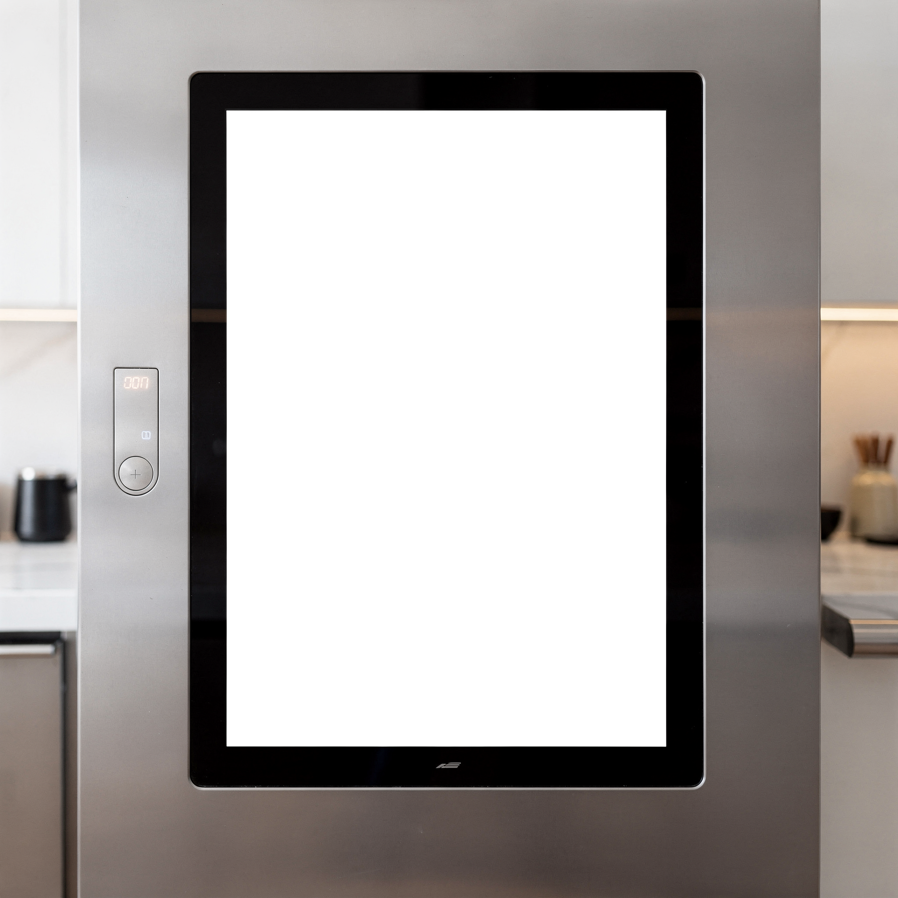Kitchen Appliance Mockup | Appliance Smart Fridge Closeup | Transparent Screen PNG Download | Commercial Licence | bulkmockup