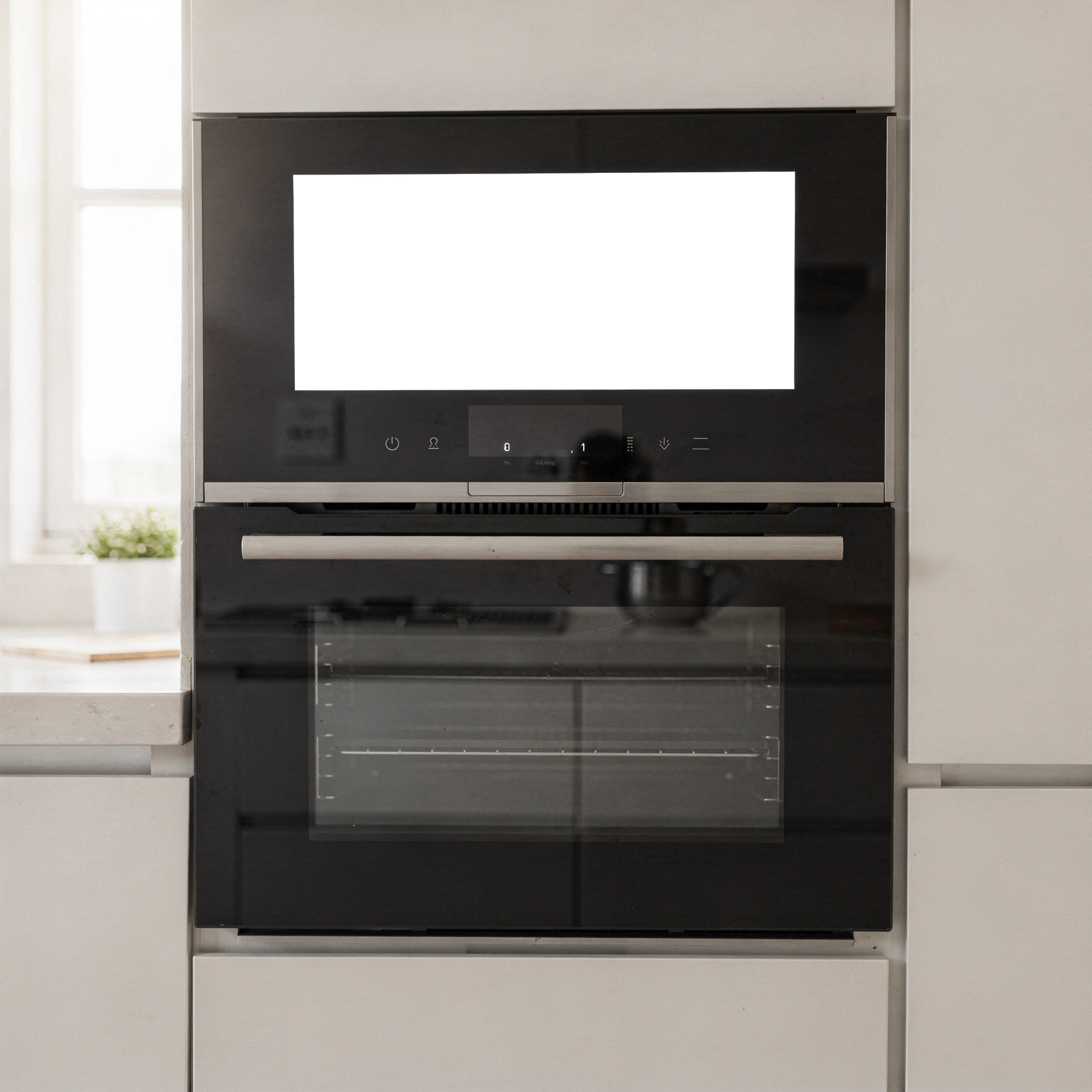 Kitchen Appliance Mockup | Appliance Smart Oven Wall Mounted | High-Res PNG Mockup | bulkmockup | Commercial Licence | MockupBulk
