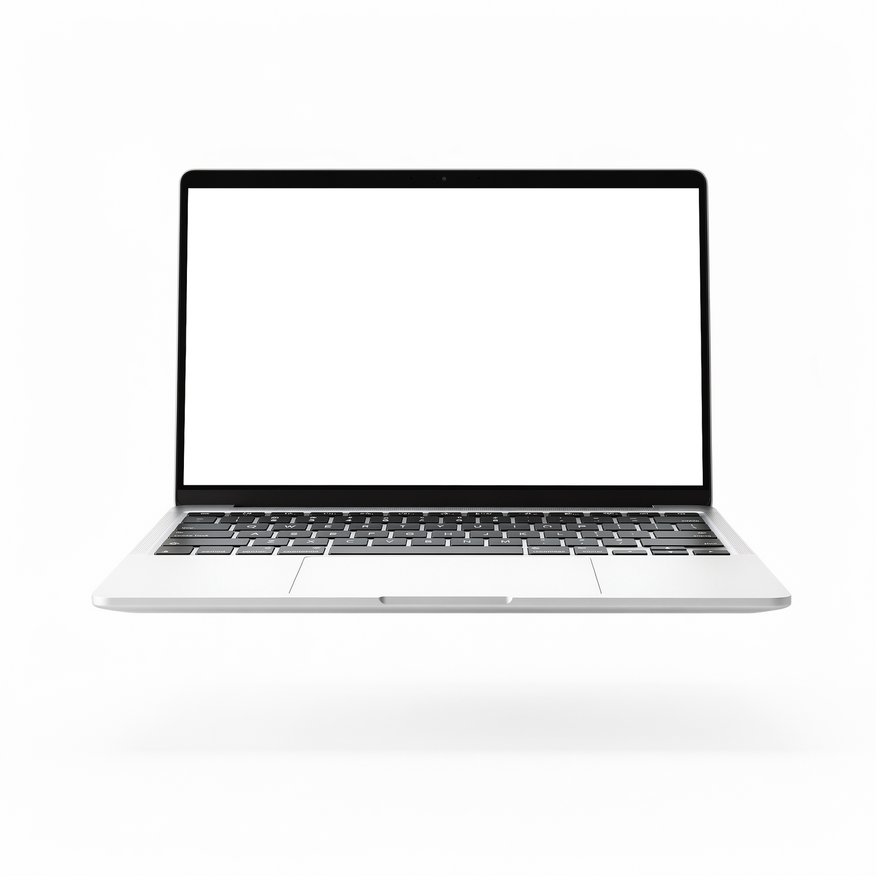 Laptop Mockup | Generic Floating White Bg | PNG Mockup Template | bulkmockup | For App & Web Designers | MockupBulk