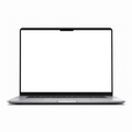 Laptop Mockup | Generic Half Open White Bg | Device Screen PNG | bulkmockup Template | For Portfolio & Showcase | MockupBulk