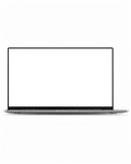 Laptop Mockup | Generic Half Open White Bg | Instant PNG Download | Transparent Screen | Commercial Use | MockupBulk