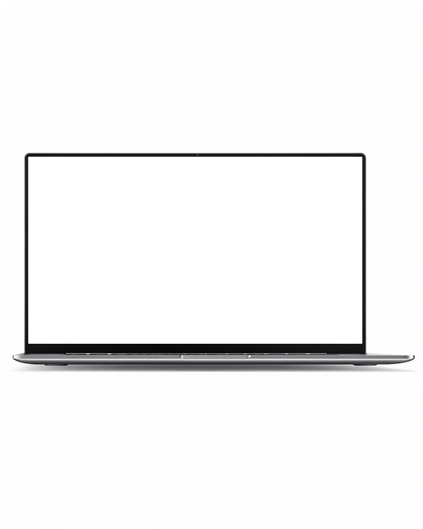 Laptop Mockup | Generic Half Open White Bg | Instant PNG Download | Transparent Screen | Commercial Use | MockupBulk
