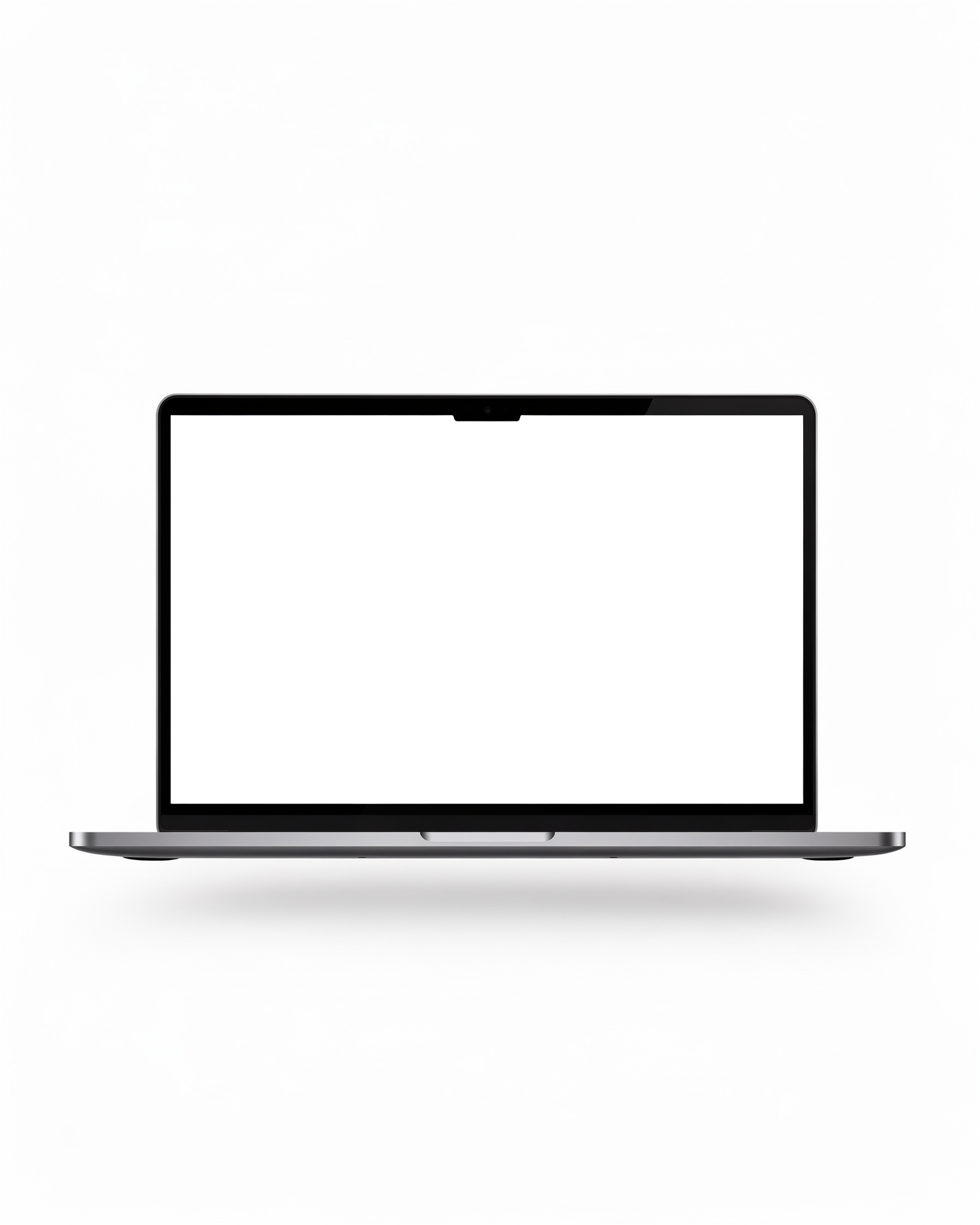 Generic Levitating Shadow Laptop Mockup | PNG Screen Template | bulkmockup Instant Download | Commercial Licence | MockupBulk