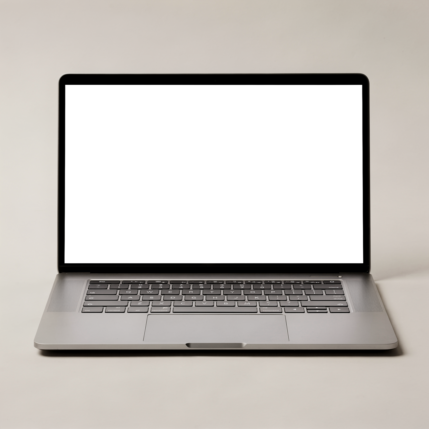Laptop, Generic Open Grey Bg | High-Res PNG Mockup | bulkmockup | Commercial Licence | MockupBulk