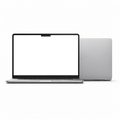Generic Pair Open And Closed Laptop Mockup | High-Resolution Transparent PNG | bulkmockup | Commercial Use | MockupBulk