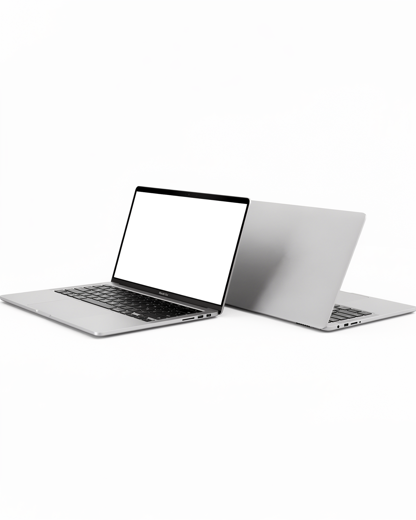 Laptop Mockup | Generic Pair Open And Closed | High-Res PNG Mockup | bulkmockup | Commercial Licence | MockupBulk