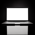 Laptop Mockup | Generic Reflection Glossy Black | Instant PNG Download | Transparent Screen | Commercial Use | MockupBulk