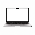 Laptop, Isolated Open Front On | Instant PNG Download | Transparent Screen | Commercial Use | MockupBulk
