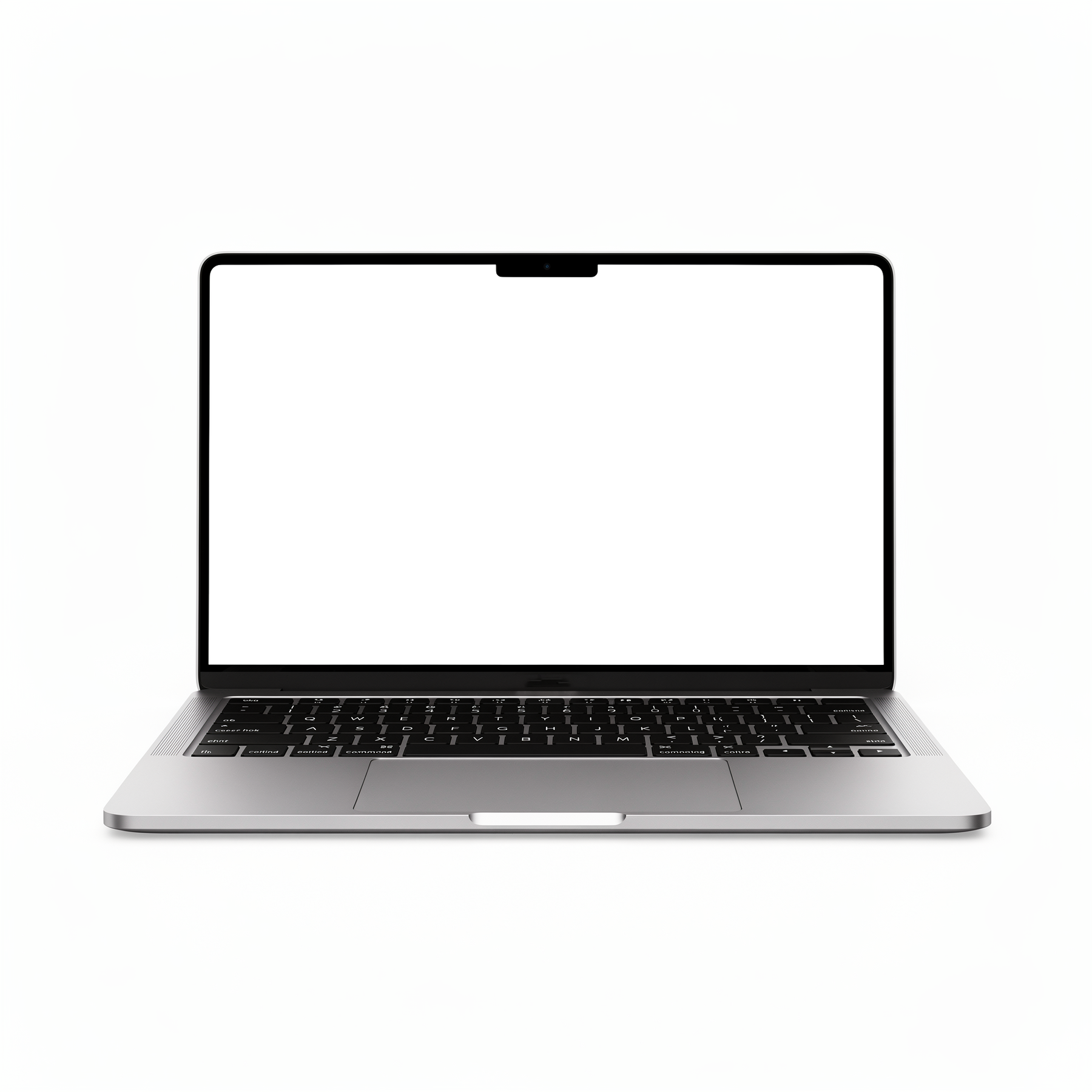 Laptop, Isolated Open Front On | Instant PNG Download | Transparent Screen | Commercial Use | MockupBulk
