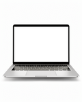 Laptop Mockup | Isolated Open Front On | Screen Mockup PNG | bulkmockup Download | For UI/UX Designers | MockupBulk