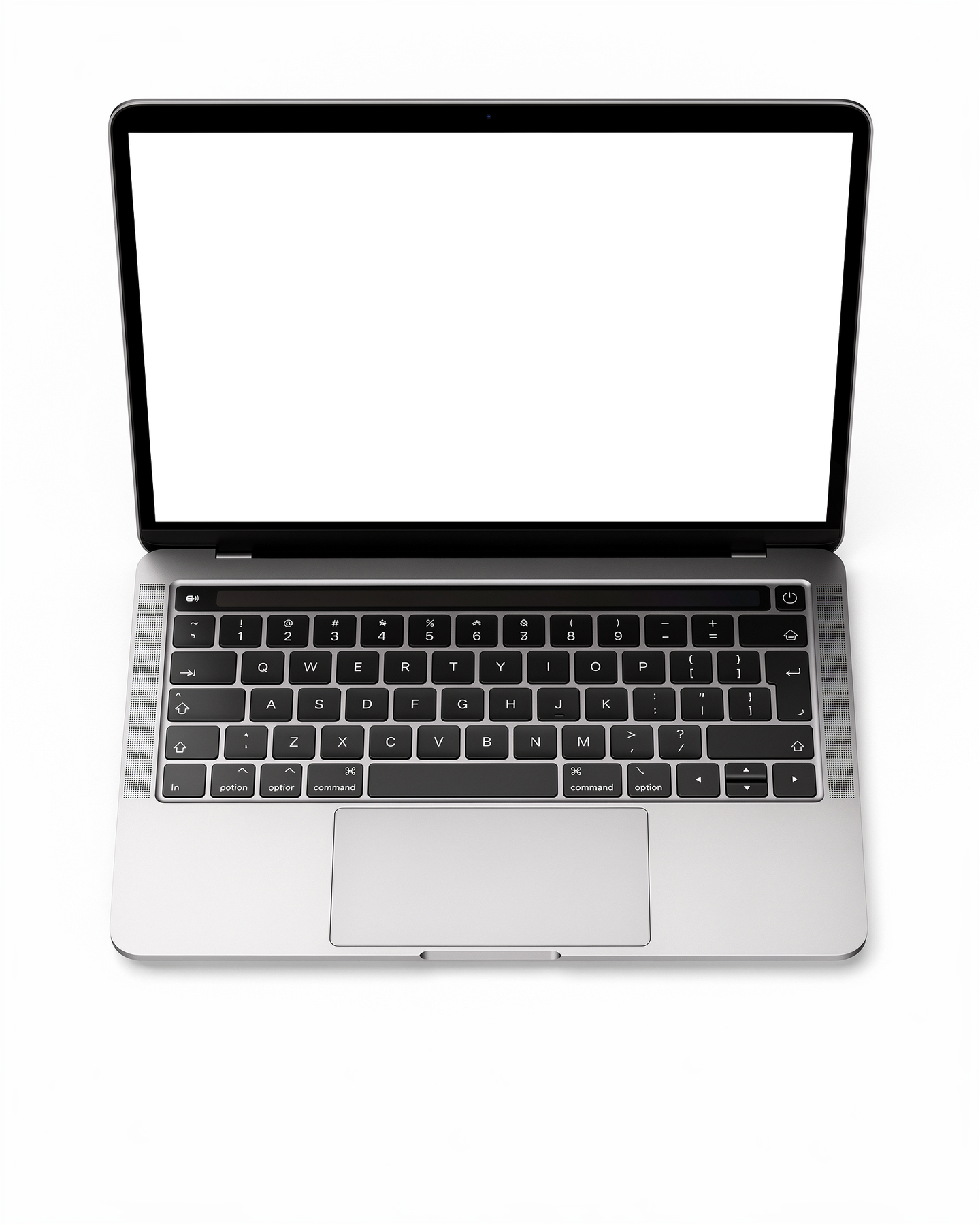 Laptop Mockup — Isolated Open Topdown — Screen Mockup PNG | bulkmockup Download | For UI/UX Designers | MockupBulk