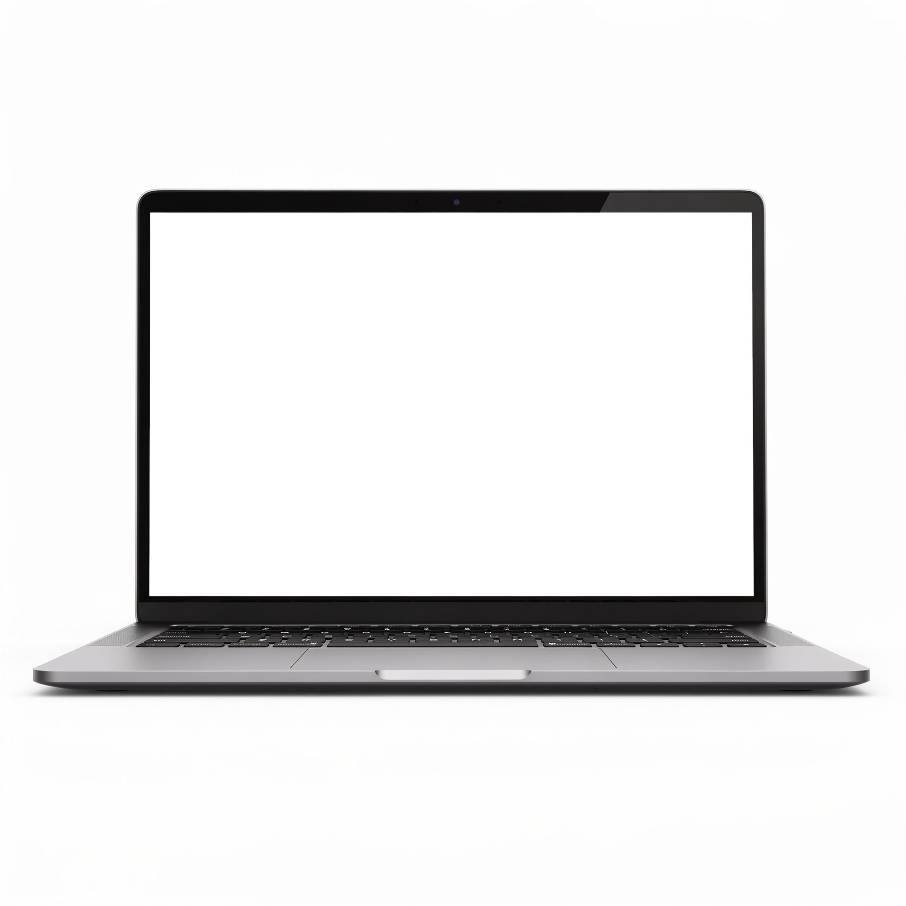 Laptop, Isolated Open With Shadow | PNG Mockup Template | bulkmockup | For App & Web Designers | MockupBulk