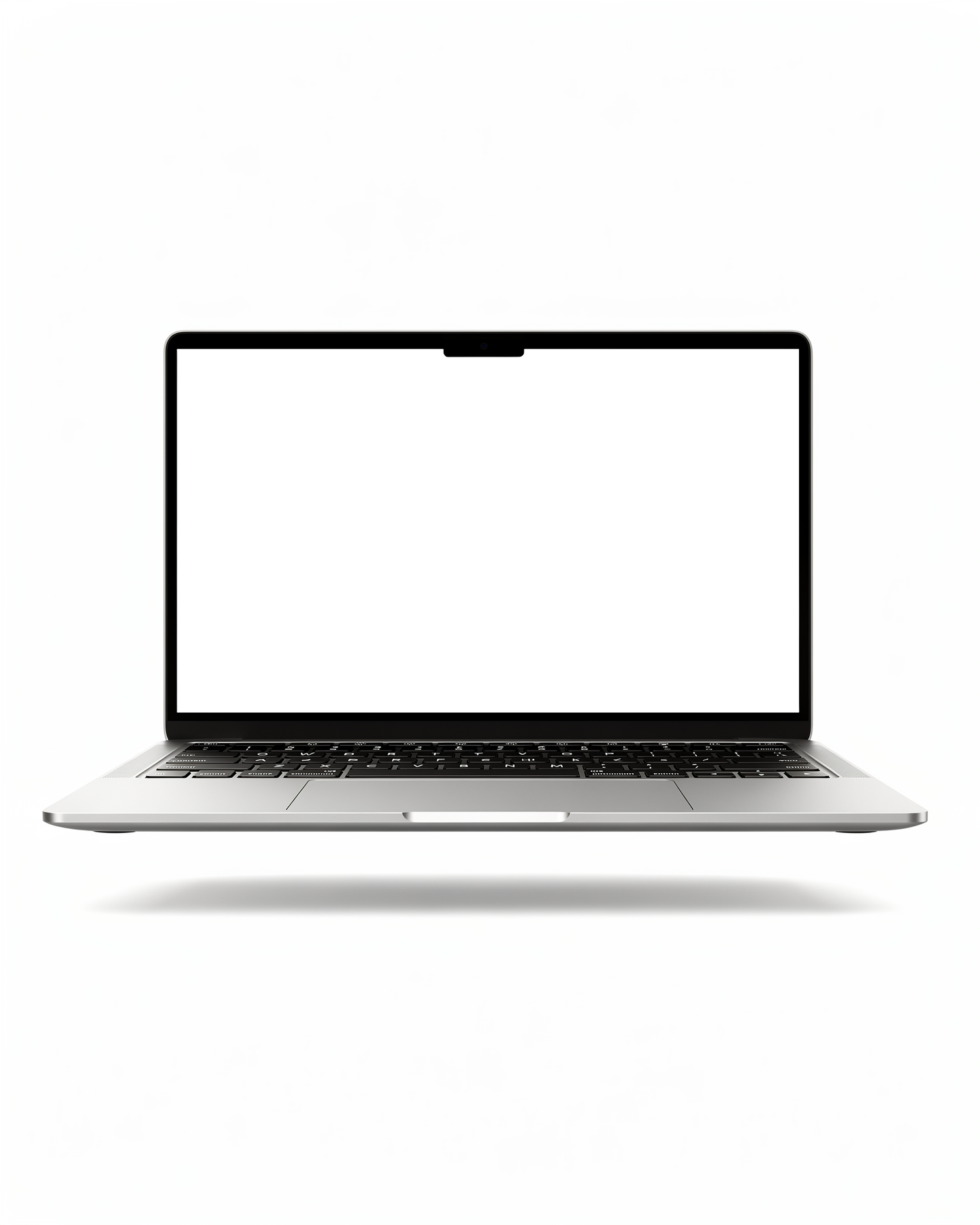 Laptop Mockup — Isolated Open With Shadow — High-Res PNG Mockup | bulkmockup | Commercial Licence | MockupBulk