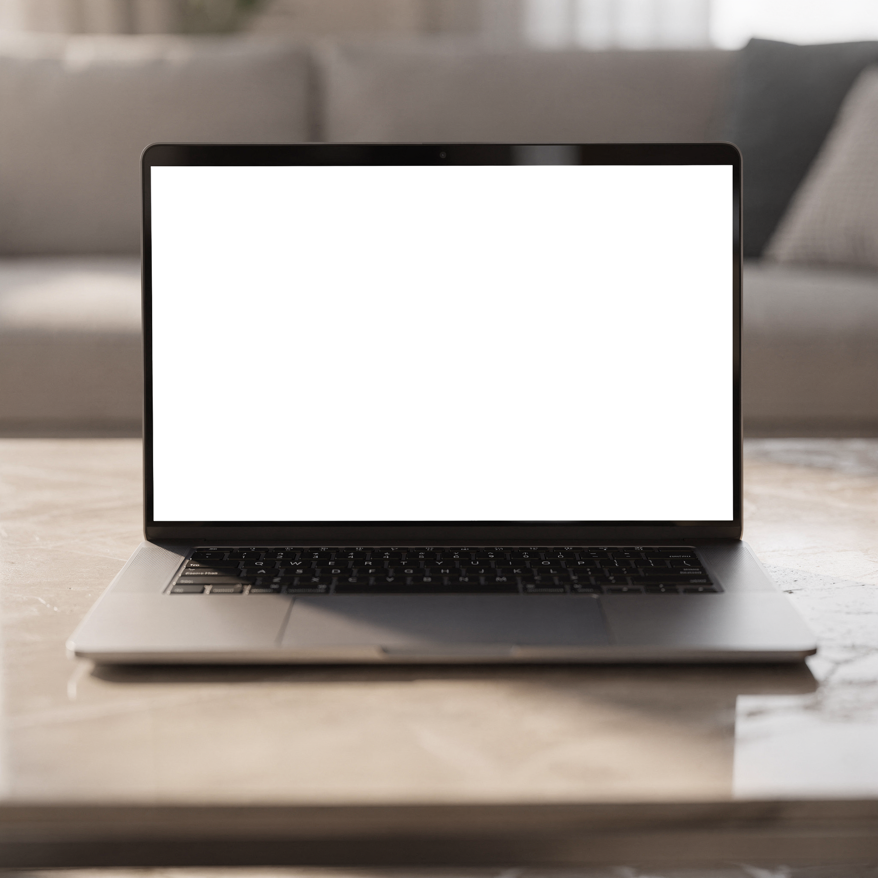 Laptop, No P Coffee Table Sofa | Screen Mockup PNG | bulkmockup Download | For UI/UX Designers | MockupBulk