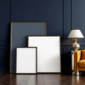 Art Deco Styled Room Mockup — Plain Square Frame Square 1:1 — Perspective View — #04289 | MockupBulk