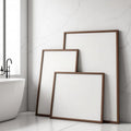 Spa Bathroom Premium Interior Mockup — Plain Square Frame Square 1:1 — Perspective View — #04381 | MockupBulk