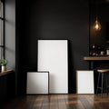 Cafe & Bar Editorial Room Mockup — Plain Square Frame Square 1:1 — Perspective View — #04394 | MockupBulk