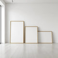 White Gallery Wall Editorial Room Mockup — Plain Square Frame Square 1:1 — Perspective View — #04302 | MockupBulk