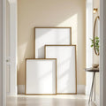Hallway Room Scene Mockup — Plain Square Frame Square 1:1 — Perspective View — #04350 | MockupBulk