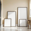 Hallway Room Scene Mockup — Plain Square Frame Square 1:1 — Perspective View — #04353 | MockupBulk