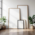 Home Office Interior Frame Mockup — Plain Square Frame Square 1:1 — Perspective View — #04344 | MockupBulk