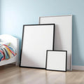 Kids Room Interior Frame Mockup — Plain Square Frame Square 1:1 — Perspective View — #04330 | MockupBulk