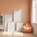 Kids Room Lifestyle Frame Mockup — Plain Square Frame Square 1:1 — Perspective View — #04331 | MockupBulk