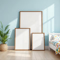 Kids Room Styled Room Mockup — Plain Square Frame Square 1:1 — Perspective View — #04333 | MockupBulk