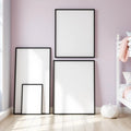 Kids Room Premium Interior Mockup — Plain Square Frame Square 1:1 — Perspective View — #04338 | MockupBulk