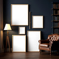 Library & Study Frame Display Mockup — Plain Square Frame Square 1:1 — Perspective View — #04408 | MockupBulk