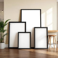 Modern Kitchen High-Res Frame Mockup — Plain Square Frame Square 1:1 — Perspective View — #04410 | MockupBulk