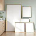 Modern Kitchen Editorial Room Mockup — Plain Square Frame Square 1:1 — Perspective View — #04414 | MockupBulk