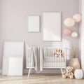 Nursery Styled Room Mockup — Plain Square Frame Square 1:1 — Perspective View — #04323 | MockupBulk